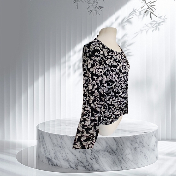 Connected Silver & Black Top - Picture 3 of 12